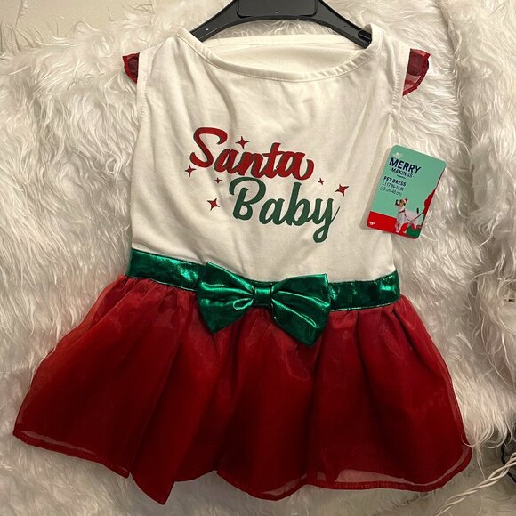Santa Baby Pet Dress for Christmas!  Size Large, NWT - Picture 1 of 4